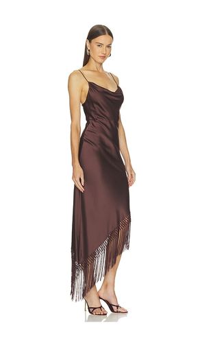 ROBE MIDI ASYMÉTRIQUE FLUIDE AVEC FRANGES HARMONY en . Taille 0. Also en 4, 8 - Alice + Olivia - Modalova