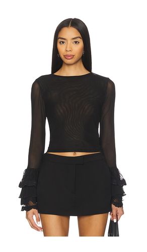 Delaina Long Sleeve Crop Top With Ruffle Cuff in . Size S. Also in XS - Alice + Olivia - Modalova