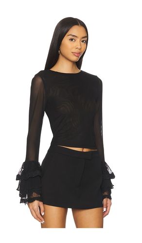 Delaina Long Sleeve Crop Top With Ruffle Cuff in . Size S. Also in XS - Alice + Olivia - Modalova