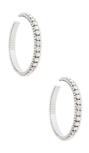 AREA Large Crystal Hoop Earrings - AREA - Modalova