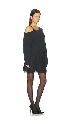 ROBE PRE-STYLED SLIP W CUT NECKLINE SWEATER en . Taille M. Also en S, XS - Alexander Wang - Modalova