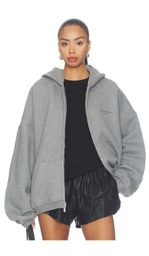 SWEAT À CAPUCHE OVERSIZED ZIP-UP W/ ALLOVER HOTFIX en . Taille L. Also en M, S, XS - Alexander Wang - Modalova