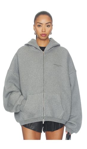 SWEAT À CAPUCHE OVERSIZED ZIP-UP W/ ALLOVER HOTFIX en . Taille XS. Also en S, M, L - Alexander Wang - Modalova