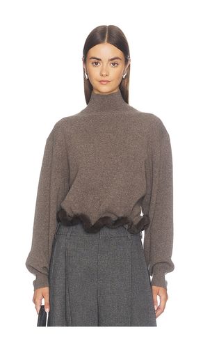 PULL TURTLENECK W/ WIRED FAUX MINK TRIM en . Taille L. Also en M, S, XS - Alexander Wang - Modalova