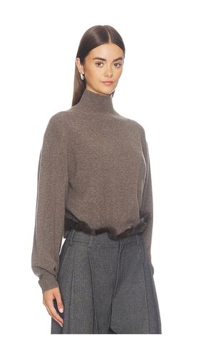 PULL TURTLENECK W/ WIRED FAUX MINK TRIM en . Taille L. Also en M, S, XS - Alexander Wang - Modalova