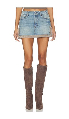 JUPE DENIM MINI W/ FAUX MINK TRIM en . Taille 24. Also en 25, 28 - Alexander Wang - Modalova