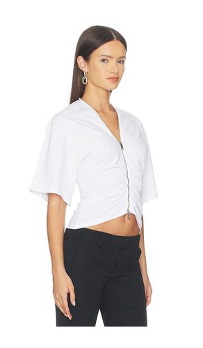Gathered T-shirt With Continuous Loop Zipper en . Taille L. Also en XS - Alexander Wang - Modalova