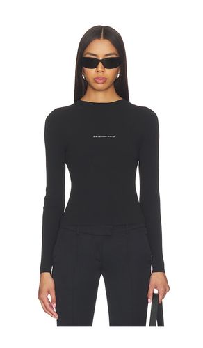 Long Sleeve Crewneck Top With Jacquard Logo in . Size L. Also in - Alexander Wang - Modalova