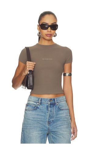 Short Sleeve Crewneck Top with Jacquard Logo en . Taille L. Also en XS - Alexander Wang - Modalova