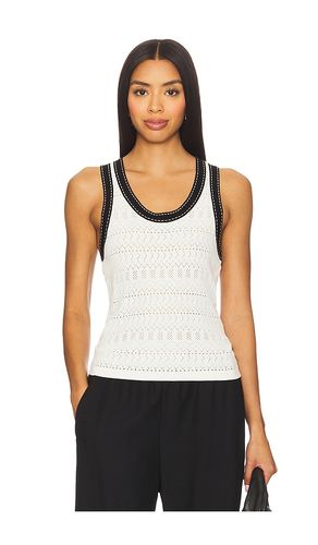 TOP DÉBARDEUR DOS-NAGEUR MAILLE POINTELLE AVEC SURPIQURES en . Taille L. Also en M, S, XS - Autumn Cashmere - Modalova