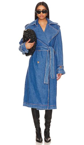 Oversized Denim Trench Coat in . Size S - Bardot - Modalova