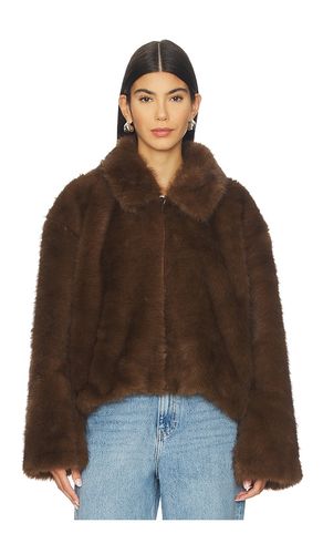 Sylvie Zip Faux Fur Jacket in . Size 10. Also in 2, 4, 8 - Bardot - Modalova