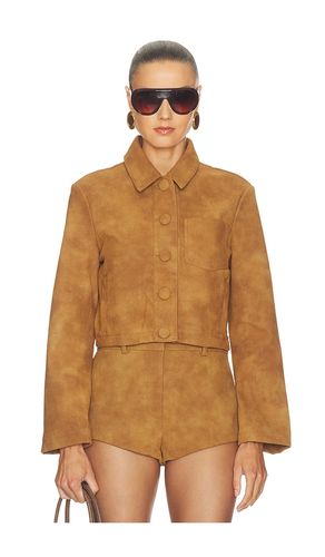 VESTE EN DAIM VÉGÉTALIEN STYLE CROCO LORENZO en . Taille 4. Also en 2, 6, 8, 10, 12 - Bardot - Modalova