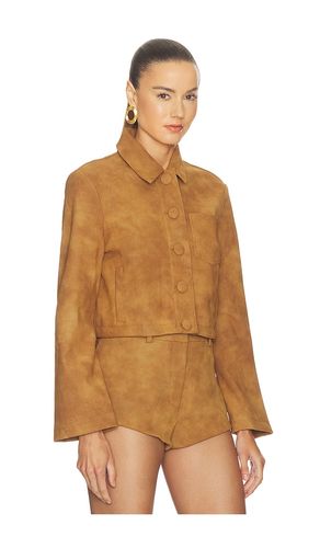 VESTE EN DAIM VÉGÉTALIEN STYLE CROCO LORENZO en . Taille 4. Also en 2, 6, 8, 10, 12 - Bardot - Modalova