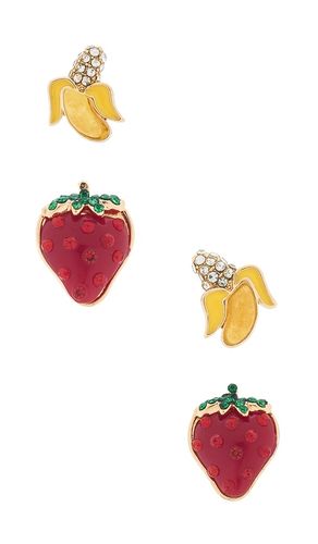 Strawberries & Bananas Earrings Set in - BaubleBar - Modalova
