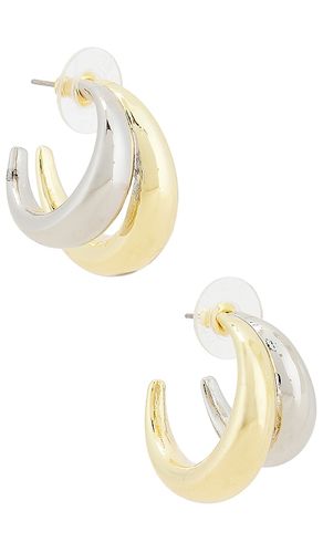 Mixed Metal Double Hoop Earrings in - BaubleBar - Modalova