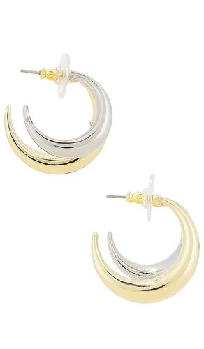 Mixed Metal Double Hoop Earrings in - BaubleBar - Modalova