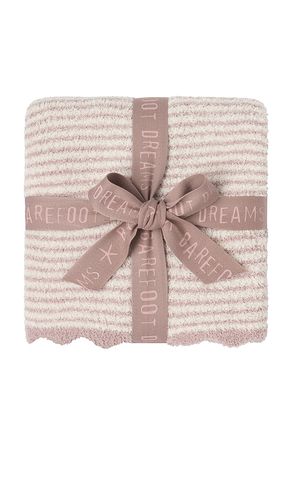 Kids Cozychic Stripe Scallop Receiving Blanket 30x30 en - Barefoot Dreams - Modalova