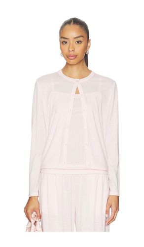 GILET POINTELLE RIB CARDIGAN WITH SCALLOP TRIM en . Taille M. Also en XS - Barefoot Dreams - Modalova