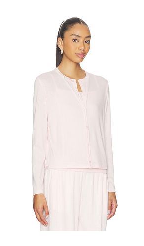 GILET POINTELLE RIB CARDIGAN WITH SCALLOP TRIM en . Taille M. Also en XS - Barefoot Dreams - Modalova