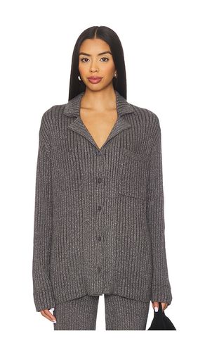 CHEMISE CÔTELÉE LUREX CCUL LUREX RIB BUTTON FRONT SHIRT en . Taille S. Also en - Barefoot Dreams - Modalova