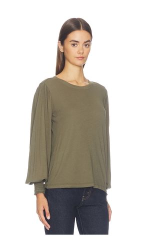Smocked Cuff Rib Neck Tee en . Taille L. Also en M, S, XL, XS - Bobi - Modalova