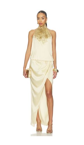 ROBE HALTERNECK SAND PEARL EMBROIDERED en . Taille 36. Also en - BALMAIN - Modalova