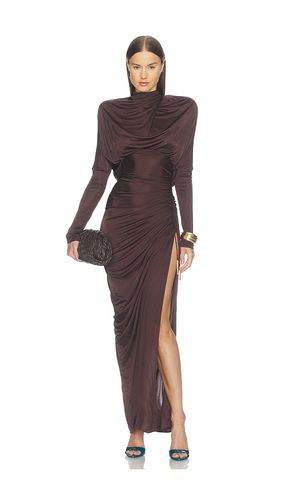 ROBE OPEN BACK SLIT VISCOSE JERSEY LONG en . Taille 34. Also en 38 - BALMAIN - Modalova