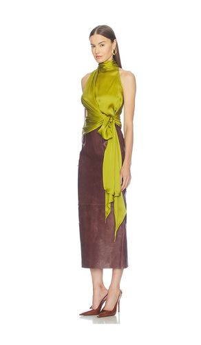 Halter Neck Bow Detail Silk Charmeuse Top en . Taille 34. Also en 38 - BALMAIN - Modalova