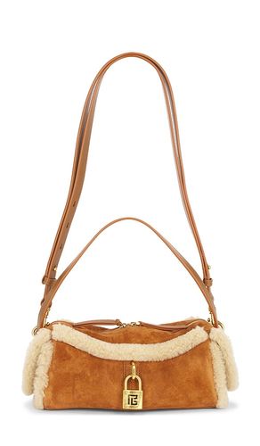 SAC À BANDOULIÈRE SMALL PULSE SUEDE & SHEARLING en - BALMAIN - Modalova