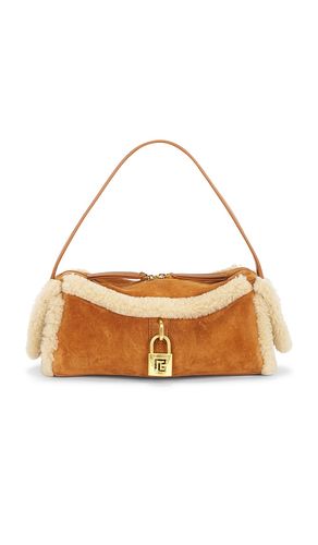 SAC À BANDOULIÈRE SMALL PULSE SUEDE & SHEARLING en - BALMAIN - Modalova