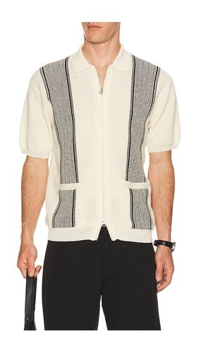 Zip Knit Polo Stripe en . Taille S. Also en XL - Beams Plus - Modalova