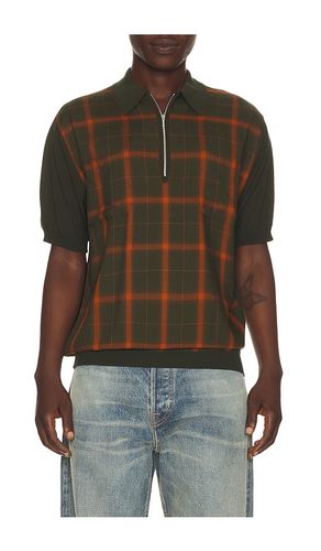 Half Zip Panel Polo Ombre Plaid in . Size L. Also in M, XL - Beams Plus - Modalova