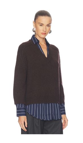 PULL SUPERPOSÉ IMPRIMÉ COL V en . Taille M. Also en S, XS - Brochu Walker - Modalova