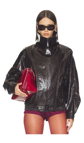 Faux Leather Croc Embossed Jacket en . Taille L. Also en M, S, XL, XS - Bronx Banco - Modalova