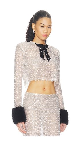 Embellished Crop Top With Faux Fur Cuffs en . Taille L. Also en M, S, XL, XS - Bronx Banco - Modalova