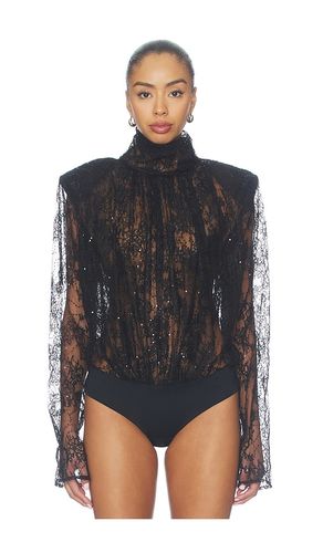 Sequin Lace Long Sleeve Bodysuit en . Taille L. Also en M, S, XL, XS - Bronx Banco - Modalova