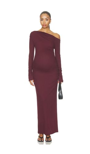 ROBE MAXI À MANCHES LONGUES SOFT RIB RUCHED MAXI DRESS en . Taille L. Also en - BUMPSUIT - Modalova