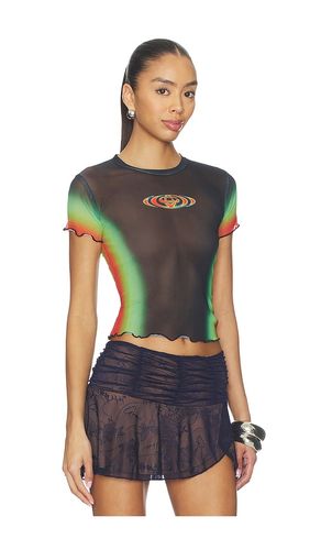 Scallop Short Sleeve Printed Mesh Top en . Taille S. Also en - Casablanca - Modalova