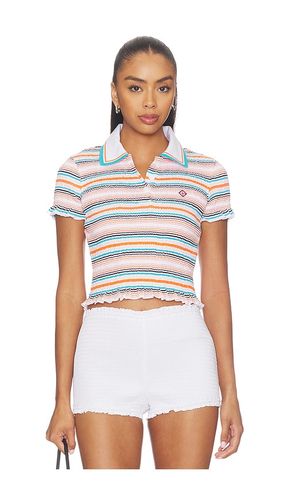 Stripe Shirred Polo Top in . Size M. Also in S, XS - Casablanca - Modalova