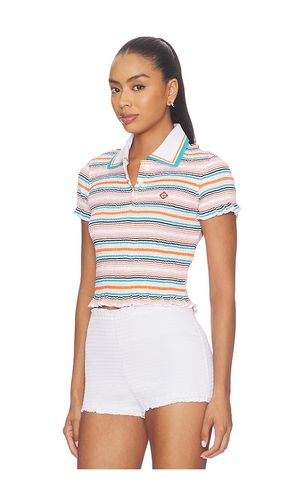 Stripe Shirred Polo Top en . Taille M. Also en S - Casablanca - Modalova