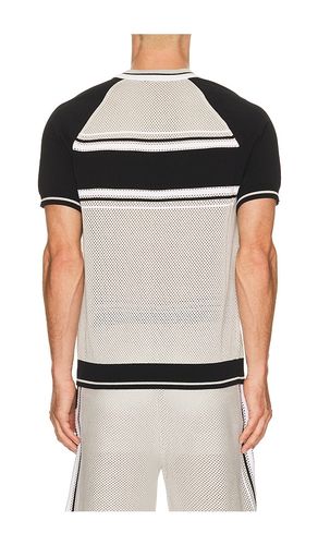 Metallic Mesh Stripe Zip Polo en . Taille L. Also en S - Casablanca - Modalova