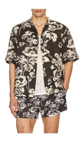 Painted Peonies Bowling Shirt in . Size L. Also in M, S, XL/1X, XXL/2X - Commas - Modalova