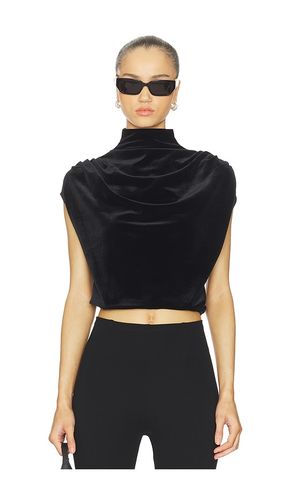 Velvet Draped Mockneck Crop Top en . Taille L. Also en M, S, XS - Commando - Modalova