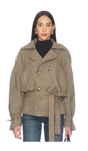 MANTEAU CROISÉ EN LAINE MÉLANGÉE en . Taille L. Also en M, S - Cubic London - Modalova