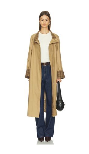 Funnel Neck Colorblock Cuff Trench Coat en . Taille L. Also en M, S - Cubic London - Modalova