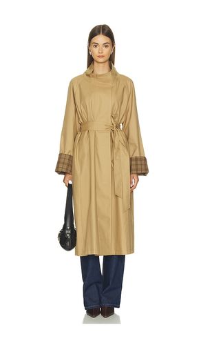 Funnel Neck Colorblock Cuff Trench Coat en . Taille L. Also en M, S - Cubic London - Modalova
