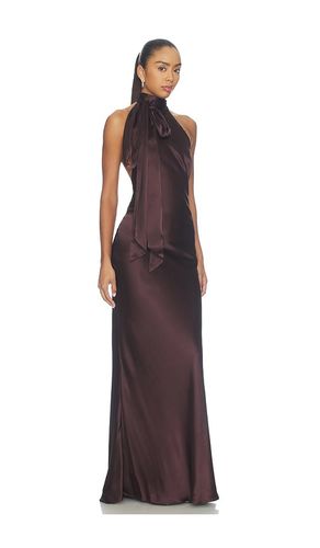 Silk Satin Tie Neck Gown en . Taille L. Also en - Courtney Zheng - Modalova