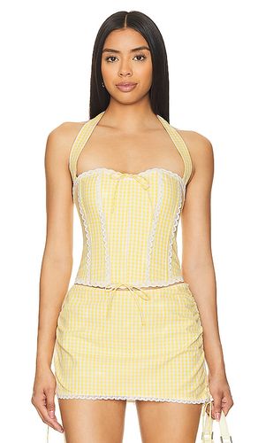 Gingham Lace Corset en . Taille L. Also en M, S, XL, XS, XXS - GUIZIO - Modalova