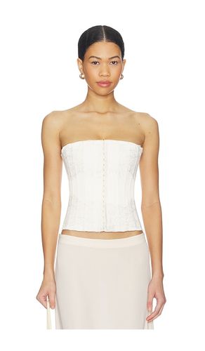 Lace Embellished Satin Corset en . Taille L. Also en M, S, XS - GUIZIO - Modalova